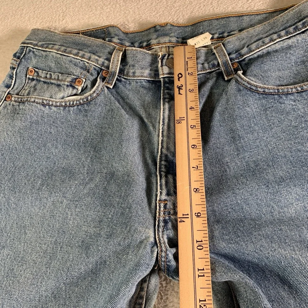 Vintage Levis 550 Jeans Mens 35x30 Blue‎ Light Wash Relaxed Fit Tapered Red Tab